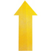 Durable 170504 Symbole de Marquage au Sol Forme"Fleche" Adhesif et Antiderapant 200x100mm Jaune - Boite de 10 pieces