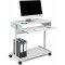 Durable 319710 Poste Informatique Mobile avec Tablette Haute Coulissante + Tablette Basse Fixe Dimensions (L x H x P) 75 x 75 x 