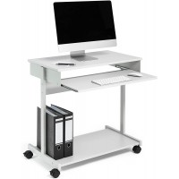 Durable 319710 Poste Informatique Mobile avec Tablette Haute Coulissante + Tablette Basse Fixe Dimensions (L x H x P) 75 x 75 x 