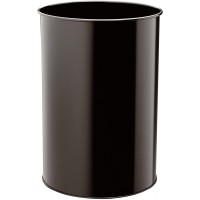 Durable 330301 Poubelle metal ronde, 30 litres, noir