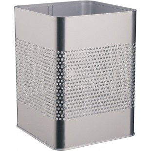 Durable 332123 Corbeille a  papier Metal ajoure carree 18,5L Argent