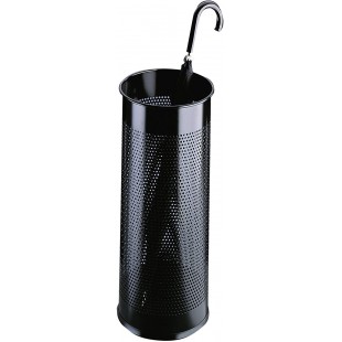 Durable 335001 Porte-Parapluies Avec Perforations 28,5 litres Hauteur 62 cm en Metal Coloris Noir