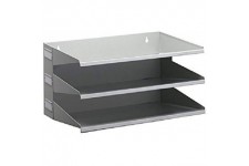 Durable 335910 Support de Tri (Avec 3 etageres), pour Table ou Mur, Gris