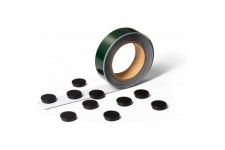 Durable 171702 Ruban magnetique autocollant 3, 5 cm x 500 cm avec film de protection blanc + 10 aimants noirs