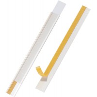 Durable 802319 Scanfix Lot de 50 Porte-etiquettes Adhesifs avec etiquettes Transparent L200 x l20 mm
