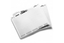 Durable 809902 Lot de 20 feuilles A5 pour 60 Etiquettes Blanches 200 x 40 mm pour Porte-etiquettes Scanfix, Profil-C et Labelfix