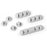 Durable 504110 Clips adhesifs pour cables CAVOLINE CLIP MIX - Assortiment - 7 pieces - Gris clair