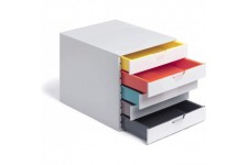 DURABLE - VARICOLOR® MIX 5 - Module de Classement 5 Tiroirs - Rangement pour Bureau pour Documents au Format A4+