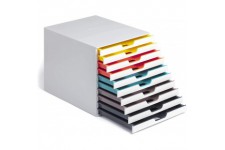 DURABLE - VARICOLOR® MIX 10 - Module de Classement 10 Tiroirs - Rangement pour Bureau pour Documents au Format A4+