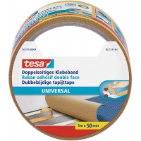 Tesa Ruban Adhesif Double Face Universel - Ruban Adhesif Polyvalent pour la Fixation de Tapis, pour les Travaux Manue