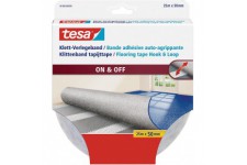 Tesa On & Off Rouleau de Ruban Adhesif Auto-Agrippant - Scratch Autocollant pour la Fixation de Moquettes et Tapis en Feutre ou 