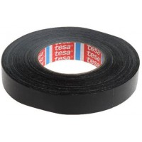 Tesa 04651-00505-00 Premium Adhesif toile, Noir, 50 m x 25 mm