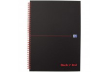 Oxford Black n' Red 400047609 Cahier a  spirales A4 140 pages Noir