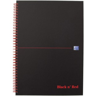Oxford Black n' Red 400047651 Cahier a  spirales A5 140 pages Noir