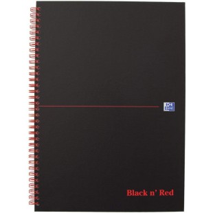 Oxford Black n' Red 400047651 Cahier a  spirales A5 140 pages Noir