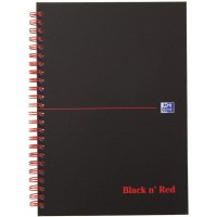 Oxford Black n' Red 400047652 Cahier a  spirales A5 140 pages Noir
