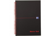 Oxford Black n' Red 400047652 Cahier a  spirales A5 140 pages Noir