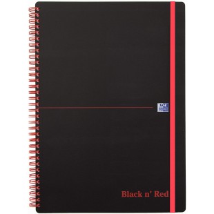 Oxford Black n' Red 400047653 Cahier a  spirales A4 140 pages Noir