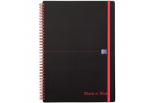 Oxford Black n' Red 400047653 Cahier a  spirales A4 140 pages Noir