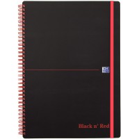 Oxford Black n' Red 400047654 Cahier a  spirales A4 140 pages Noir