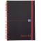 Oxford Black n' Red Cahier a  Spirale 14,8x21 cm 140 Pages Lignees A5 Noir
