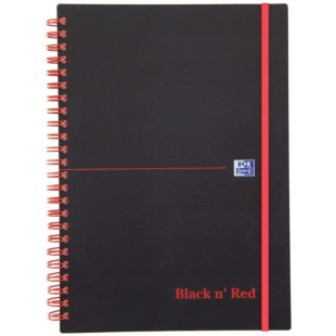 Oxford Black n' Red Cahier a  Spirale 14,8x21 cm 140 Pages Lignees A5 Noir