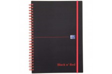 Oxford Black n' Red Cahier a  Spirale 14,8x21 cm 140 Pages Lignees A5 Noir