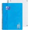 Oxford Touch College Cahier A4 quadrille avec marge 80 pages Bleu ocean