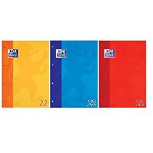 Oxford 100050354 Bloc de 50 feuilles lignees 20 - Format A4-90 g/m² - 4 perforations