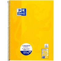 Oxford Cahier a  spirales A4 80 feuilles perforees Lineature 26, a  carreaux avec marge 1 Stuck