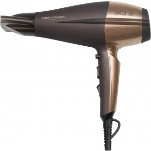 ProfiCare PC-HT 3010 Brown - Seche-cheveux professionnel compact - 3 temperatures/niveaux de puissance professionnel - Cool Shoo