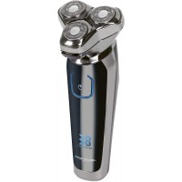 ProfiCare Rasoir a   Tetes Rotatives Affichage LED avec Accessoires Fonctionne sur Batterie/Secteur Noir
