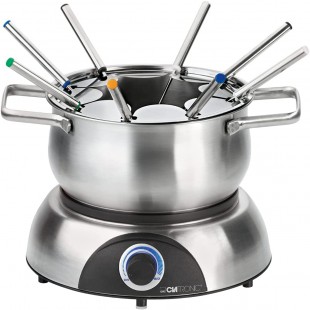 - FD3516 - Pot a  fondue en acier avec 8 fourchettes - 1,2L