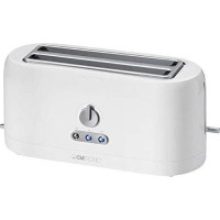 Toaster Pain automatique Boitier en acier inoxydable-850 W-Grille rechauffe-viennoiseries amovible TA 3534, 1400 W, Blanc