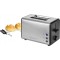 Toaster Pain automatique Boitier inoxydable-850 W-Grille rechauffe-viennoiseries amovible TA 3620, 850 W, acier inoxydable