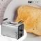 Toaster Pain automatique Boitier inoxydable-850 W-Grille rechauffe-viennoiseries amovible TA 3620, 850 W, acier inoxydable
