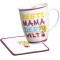 Ritzenhoff & Breker 035964 Lot de 2 Tasses a  cafe avec Inscription en Allemand Beste Mama der Welt (Meilleure Grand-mere du Mon
