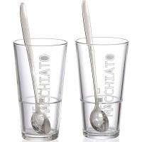 Ritzenhoff & Breker 115512 Latte Macchiato Lena Lot de 2 verres et 2 cuilleres