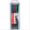 Pochette x 4 stylos-feutres STABILO OHPen permanent 1 mm - noir + bleu + rouge + vert