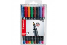 Pochette x 8 stylos-feutres STABILO OHPen permanent 0,7 mm