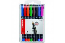 Pochette x 8 stylos-feutres STABILO OHPen permanent 0,4 mm