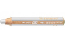 Crayon multi-talents STABILO woody 3 in 1 - blanc