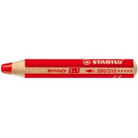 Crayon multi-talents STABILO woody 3 in 1 - rouge