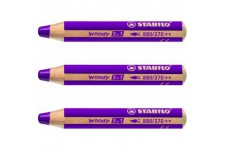 Crayon multi-talents STABILO woody 3 in 1 - mauve lilas