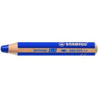 Crayon multi-talents STABILO woody 3 in 1 - bleu foncé