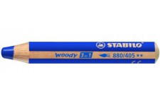Crayon multi-talents STABILO woody 3 in 1 - bleu foncé