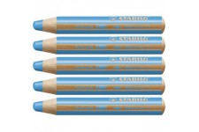 Crayon multi-talents STABILO woody 3 in 1 - bleu azur