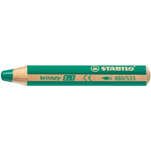 Crayon multi-talents STABILO woody 3 in 1 - vert foncé