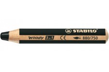 Crayon multi-talents STABILO woody 3 in 1 - noir