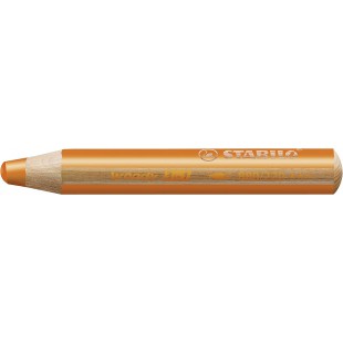 Crayon multi-talents STABILO woody 3 in 1 - orange clair